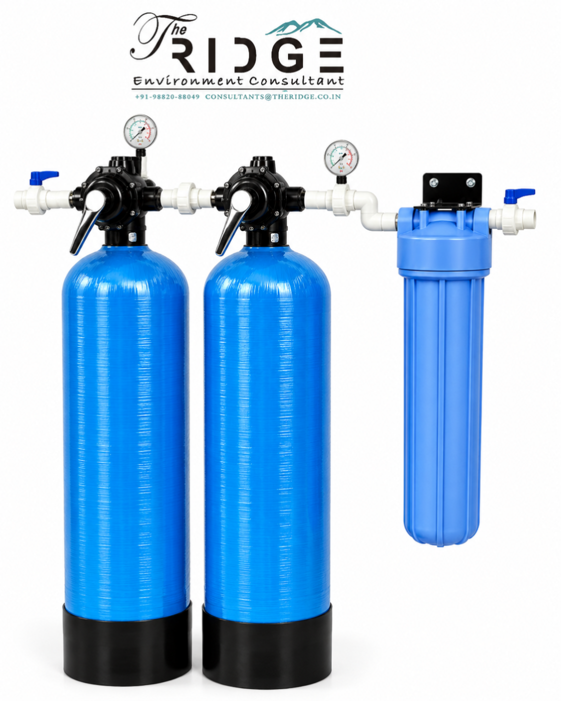 500 LPH Commercial Multistage Water Filtration System with Multigrade Filter, Activated Carbon Filter & Jumbo Big Blue Cartridge Housing